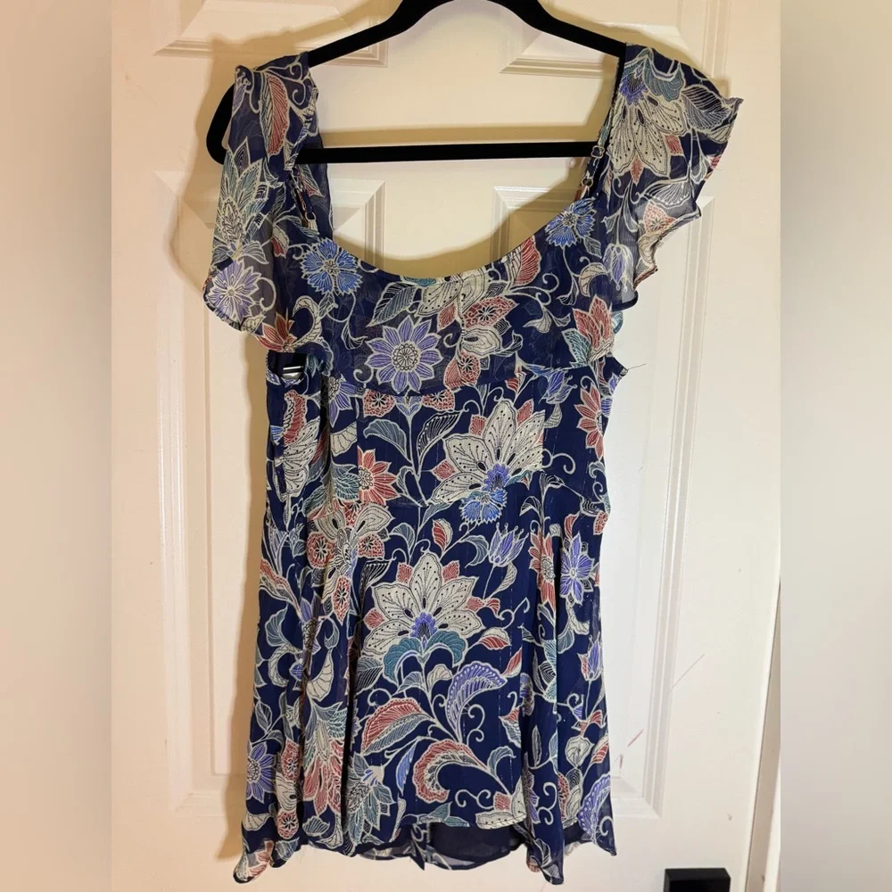 NWT Maeve Anthropologie Mariposa Open-Shoulder Ruffled Top, Size 2 - Picture 7 of 10